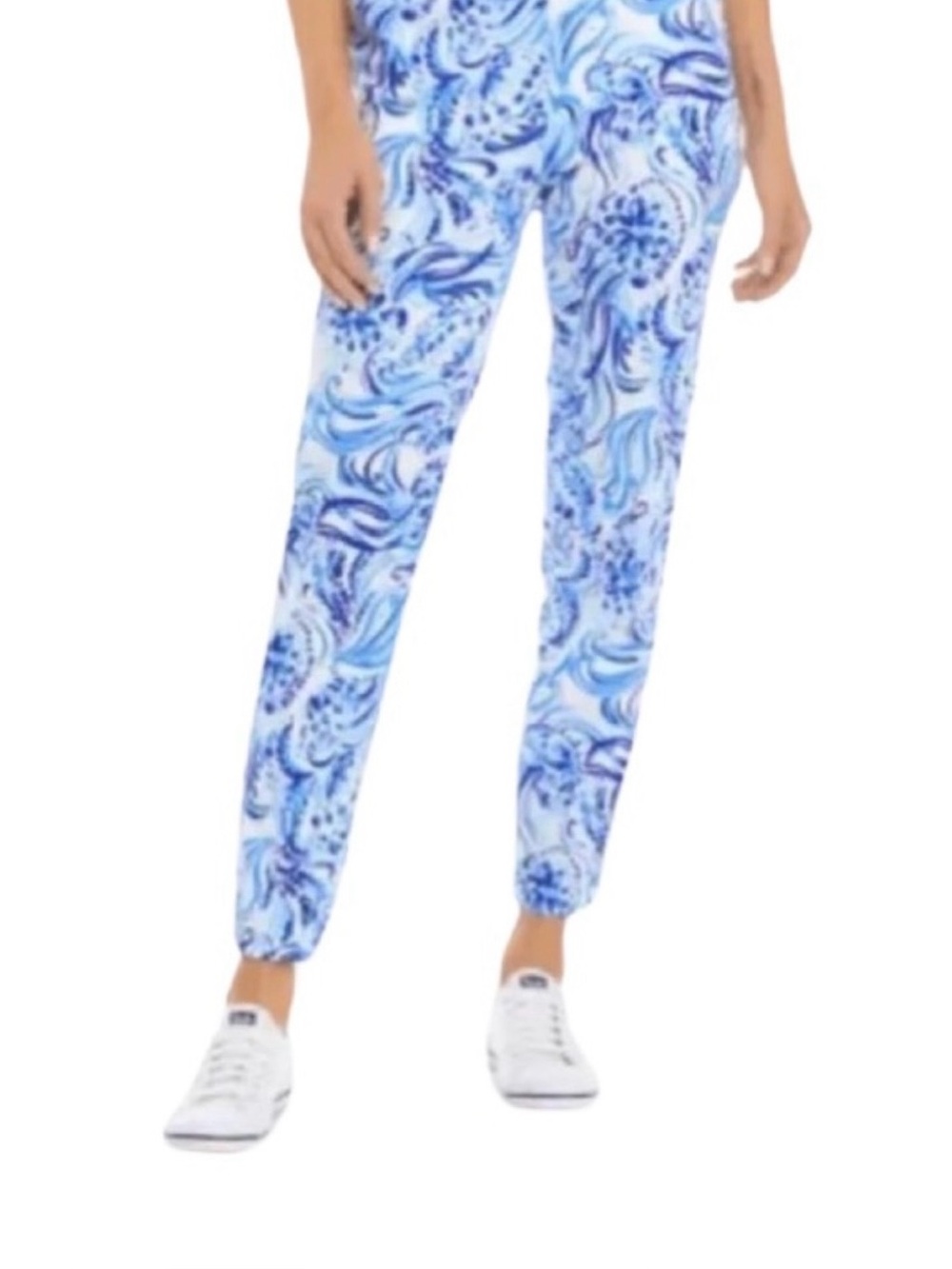 Lilly Pulitzer - Rici Stretch Pant, Resort White and Blue - Size S -